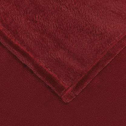 Throw Blanket Bordeaux Red 220 x 240 cm Fleece