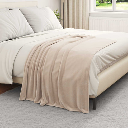 Throw Blankets 6 pcs Beige 130 x 150 cm Fleece