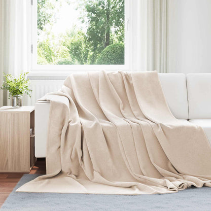 Throw Blankets 6 pcs Beige 220 x 240 cm Fleece