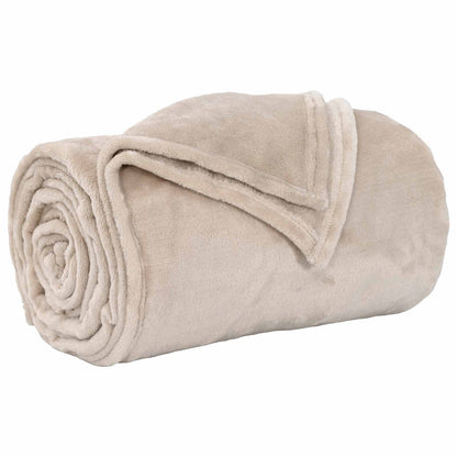 Throw Blankets 6 pcs Beige 220 x 240 cm Fleece