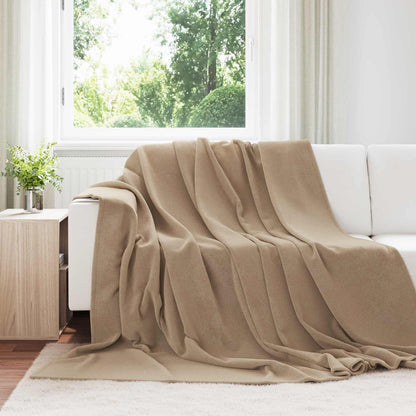 Throw Blankets 6 pcs Camel 240 x 270 cm Fleece