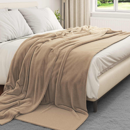 Throw Blankets 6 pcs Camel 240 x 270 cm Fleece