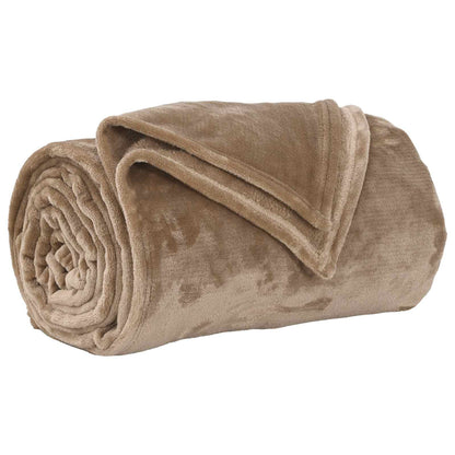Throw Blankets 6 pcs Camel 240 x 270 cm Fleece