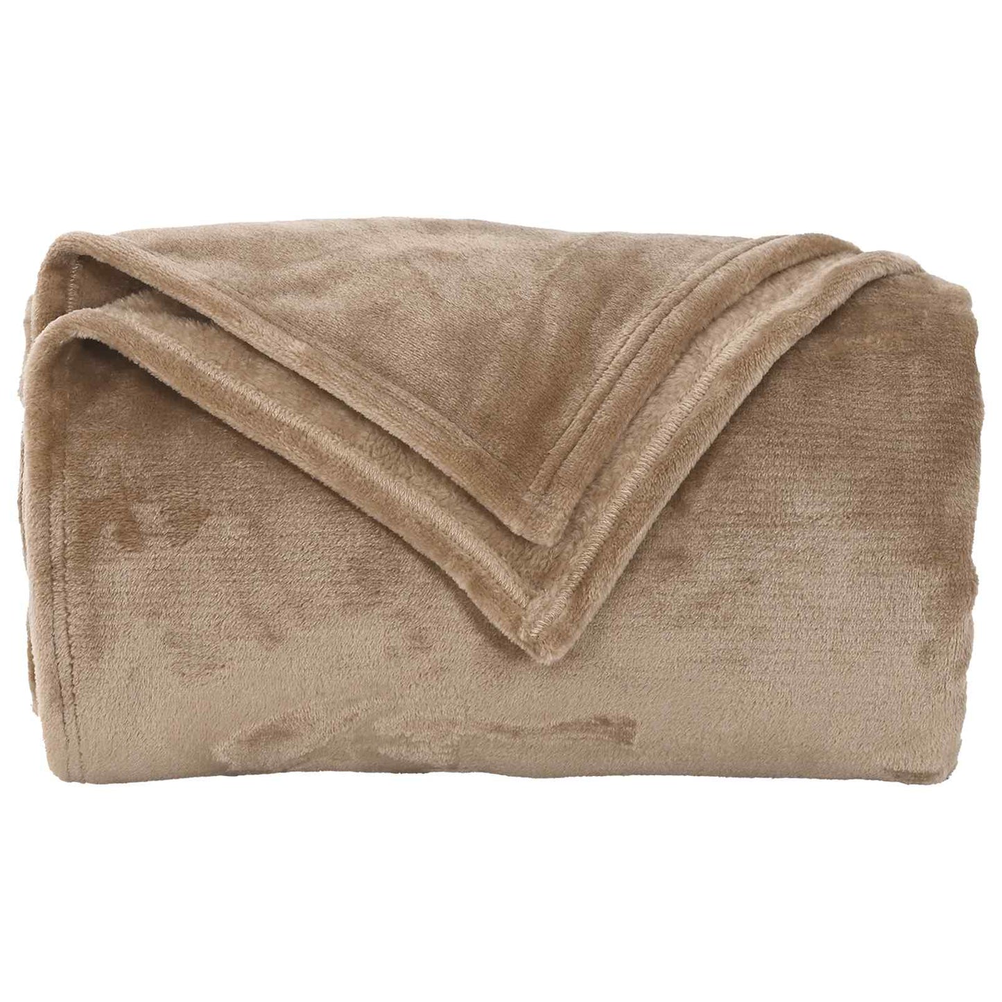 Throw Blankets 6 pcs Camel 240 x 270 cm Fleece