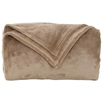 Throw Blankets 6 pcs Camel 240 x 270 cm Fleece