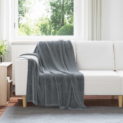 Throw Blankets 6 pcs Dark Grey 130 x 150 cm Fleece