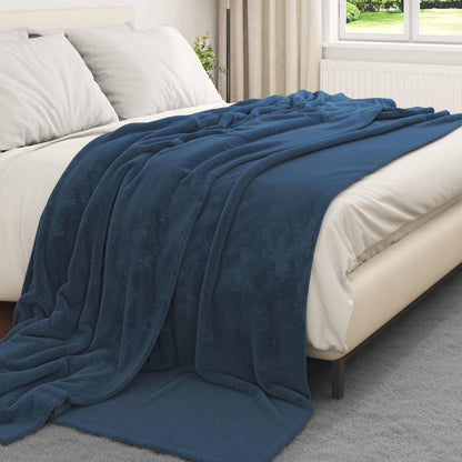 Throw Blankets 6 pcs Navy Blue 220 x 240 cm Fleece