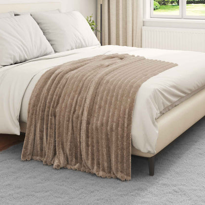 Throw Blanket Camel 150 x 130 cm Fleece