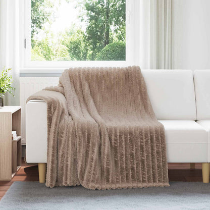 Throw Blanket Camel 200 x 150 cm Fleece
