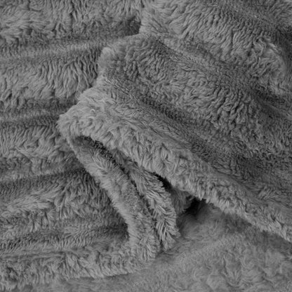 Throw Blanket Dark Grey 150 x 130 cm Fleece