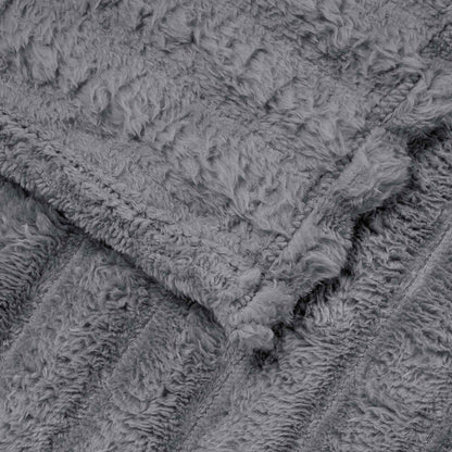 Throw Blanket Dark Grey 200 x 150 cm Fleece