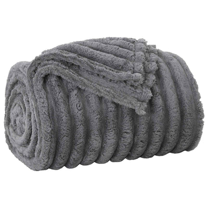 Throw Blanket Dark Grey 270 x 240 cm Fleece