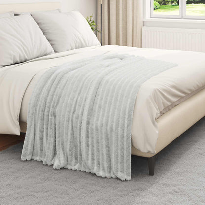 Throw Blanket Grey 150 x 130 cm Fleece