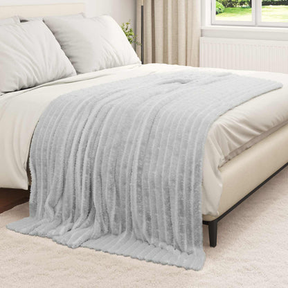 Throw Blanket Grey 200 x 150 cm 0.8 kg Fleece