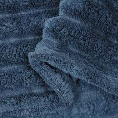 Throw Blanket Navy Blue 150 x 130 cm Fleece