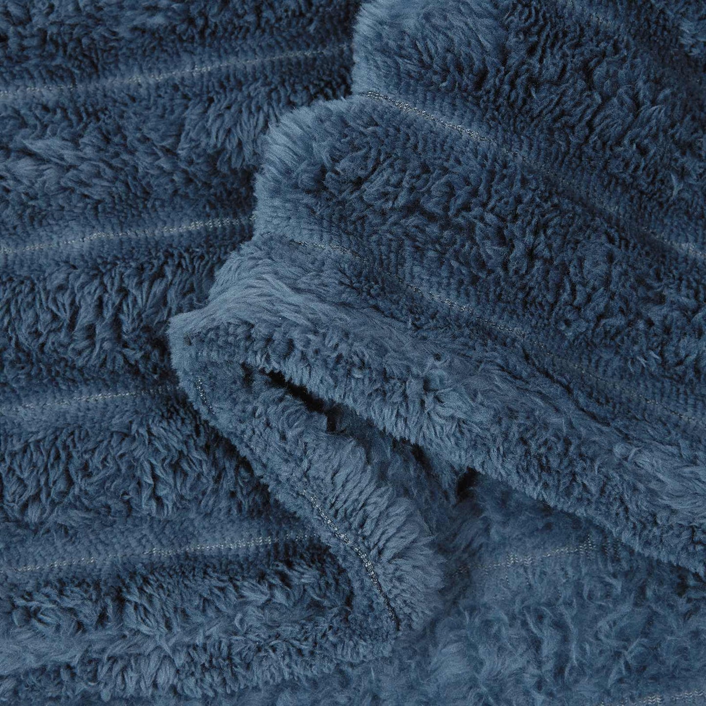 Throw Blanket Navy Blue 240 x 220 cm Fleece