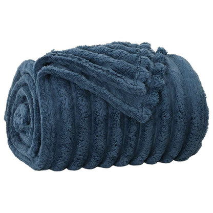 Throw Blanket Navy Blue 240 x 220 cm Fleece