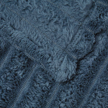 Throw Blanket Navy Blue 270 x 240 cm Fleece
