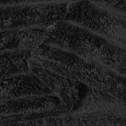 Throw Blanket Black 270 x 240 cm Fleece