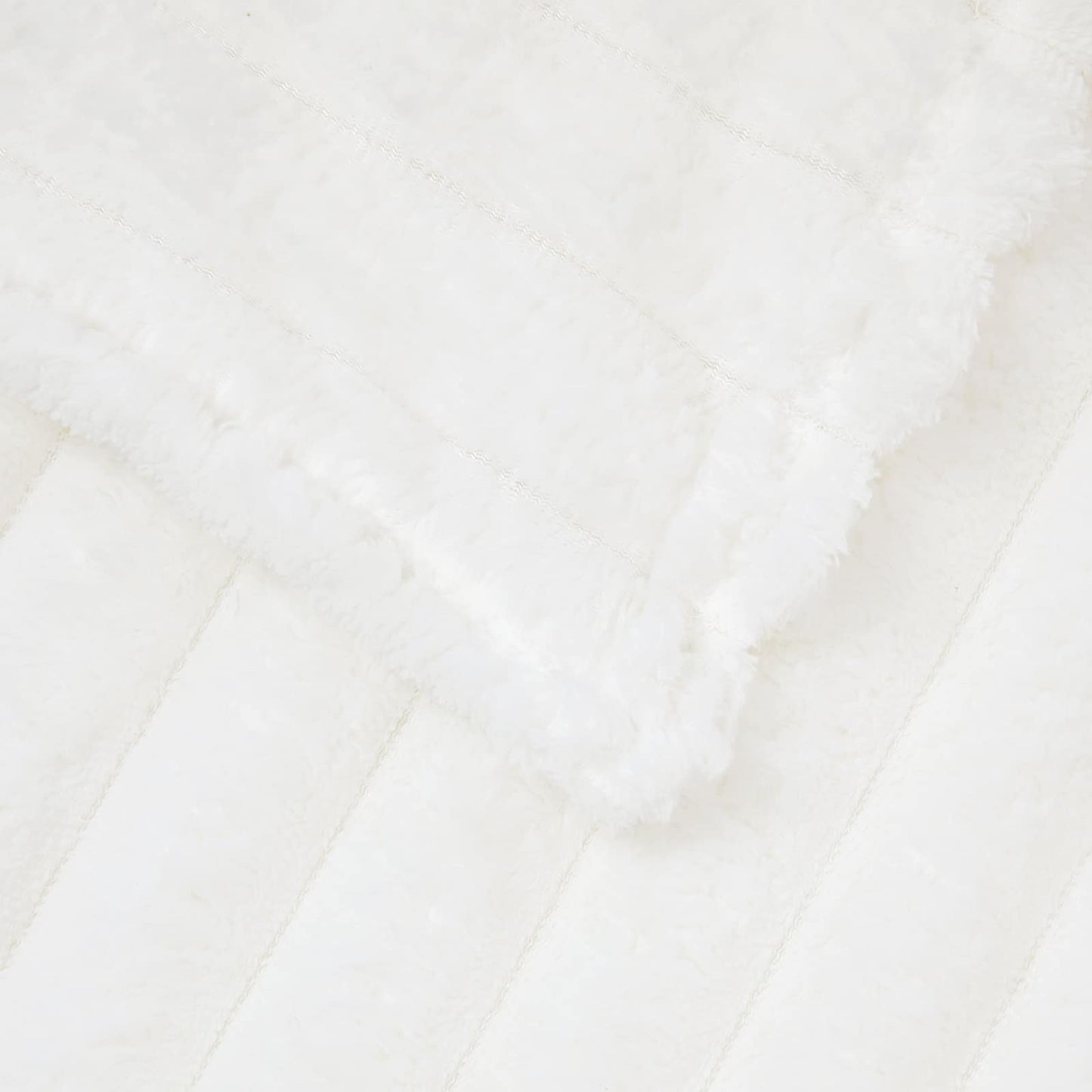 Throw Blanket White 150 x 130 cm Fleece