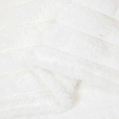 Throw Blanket White 150 x 130 cm Fleece