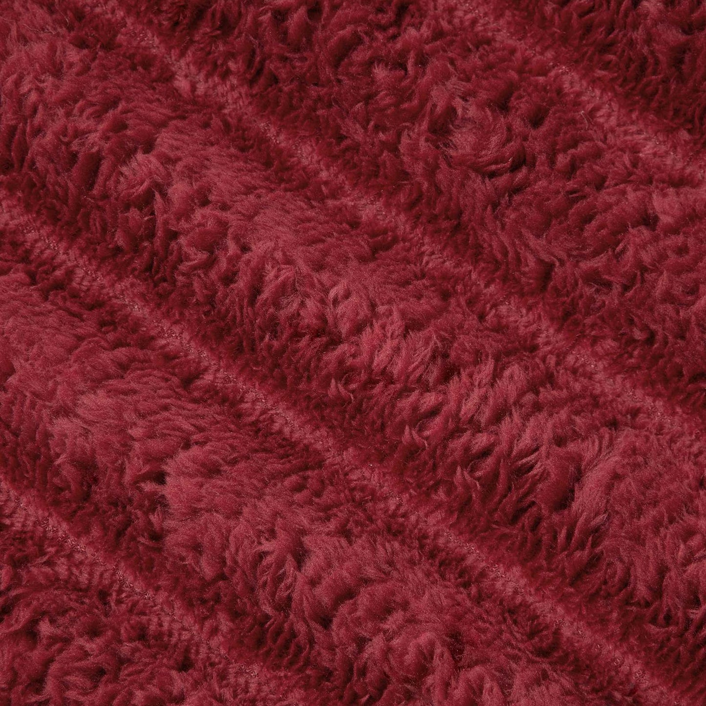 Throw Blanket Bordeaux Red 200 x 150 cm Fleece