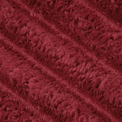Throw Blanket Bordeaux Red 240 x 220 cm Fleece
