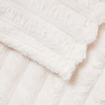 Throw Blanket Cream 150 x 130 cm Fleece