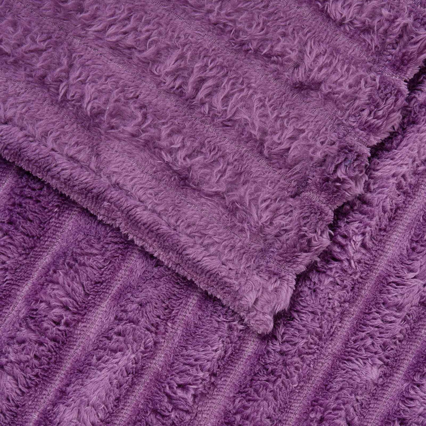 Throw Blanket Purple 150 x 130 cm Fleece