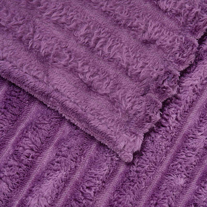 Throw Blanket Purple 200 x 150 cm Fleece