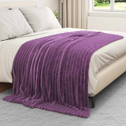 Throw Blanket Purple 200 x 150 cm Fleece