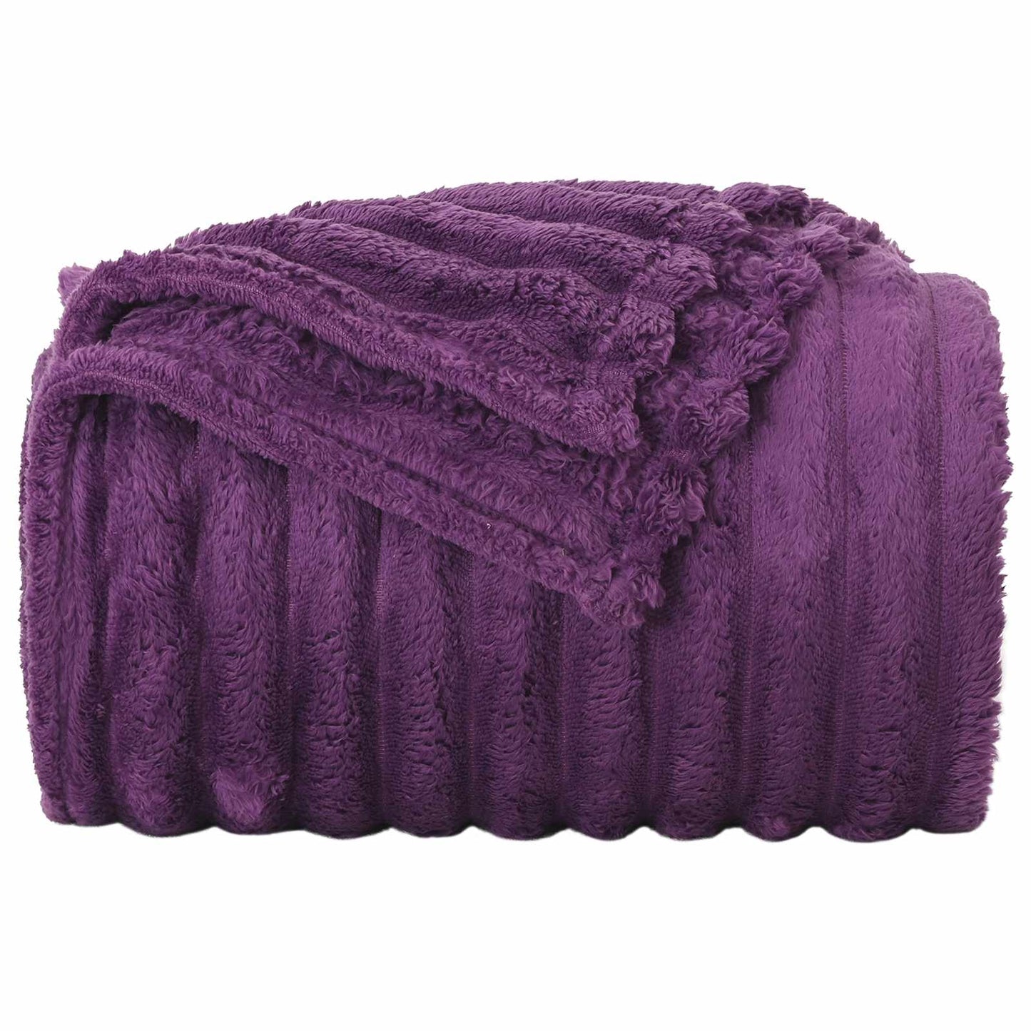 Throw Blanket Purple 200 x 150 cm Fleece