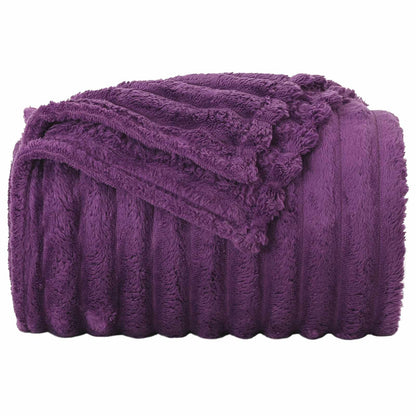 Throw Blanket Purple 200 x 150 cm Fleece