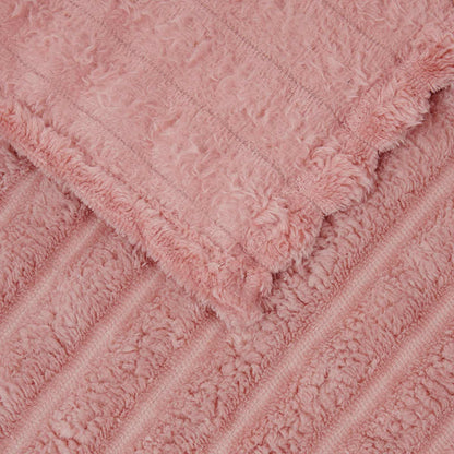 Throw Blanket Pink 270 x 240 cm Fleece