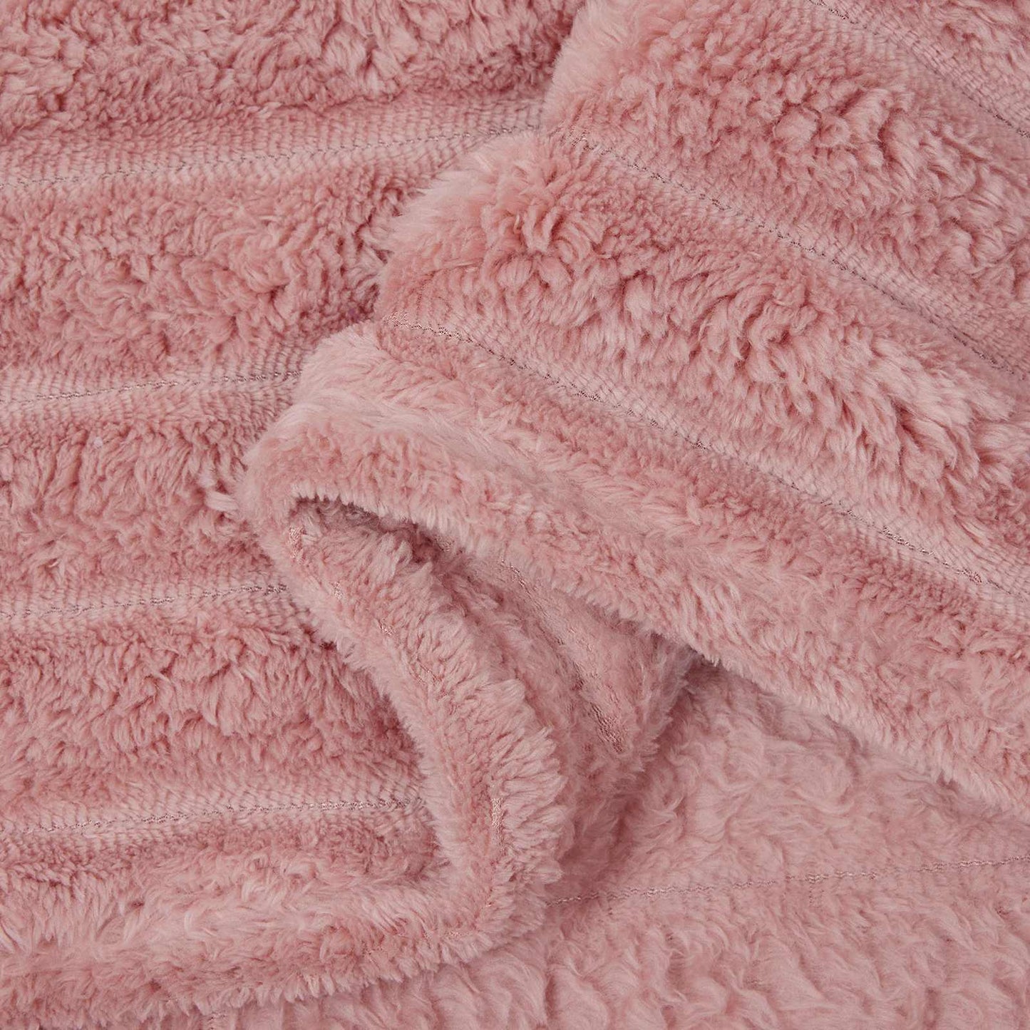 Throw Blanket Pink 270 x 240 cm Fleece