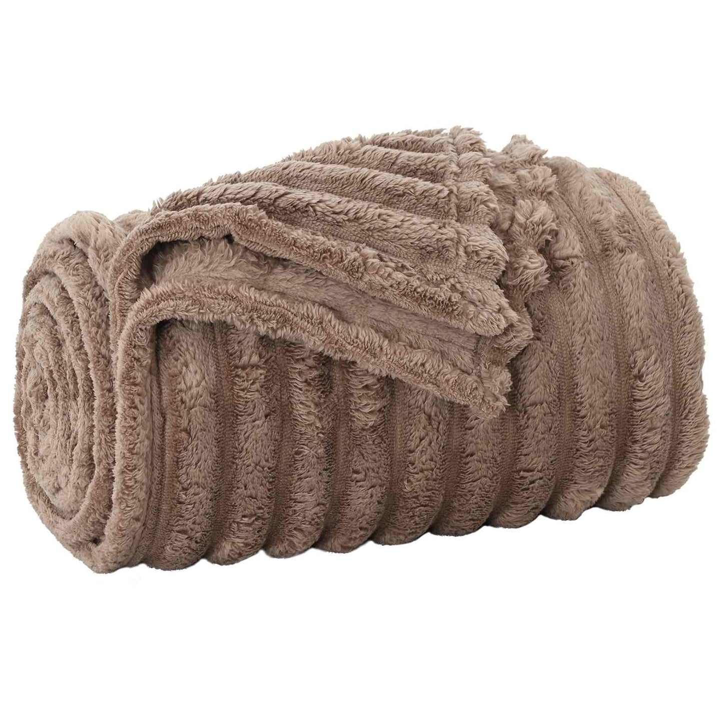 Throw Blankets 6 pcs Camel 200 x 150 cm Fleece