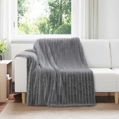 Throw Blankets 6 pcs Dark Grey 200 x 150 cm Fleece