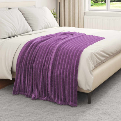 Throw Blankets 6 pcs Purple 150 x 130 cm Fleece