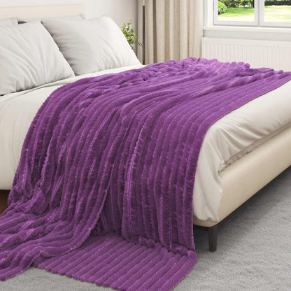 Throw Blankets 6 pcs Purple 270 x 240 cm Fleece