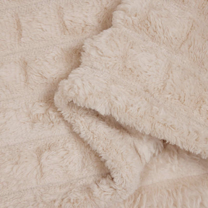 Throw Blanket Beige 200 x 150 cm Fleece