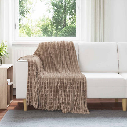 Throw Blanket Camel 150 x 130 cm Fleece