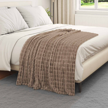 Throw Blanket Camel 150 x 130 cm Fleece