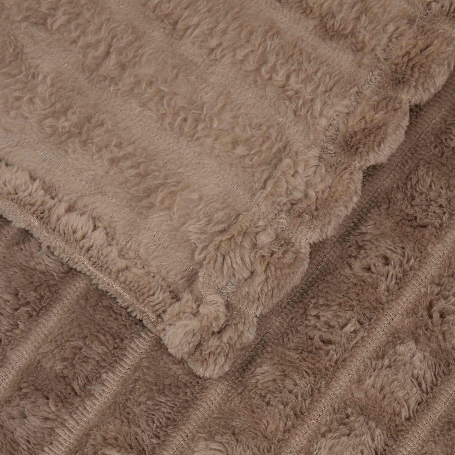 Throw Blanket Camel 200 x 150 cm Fleece
