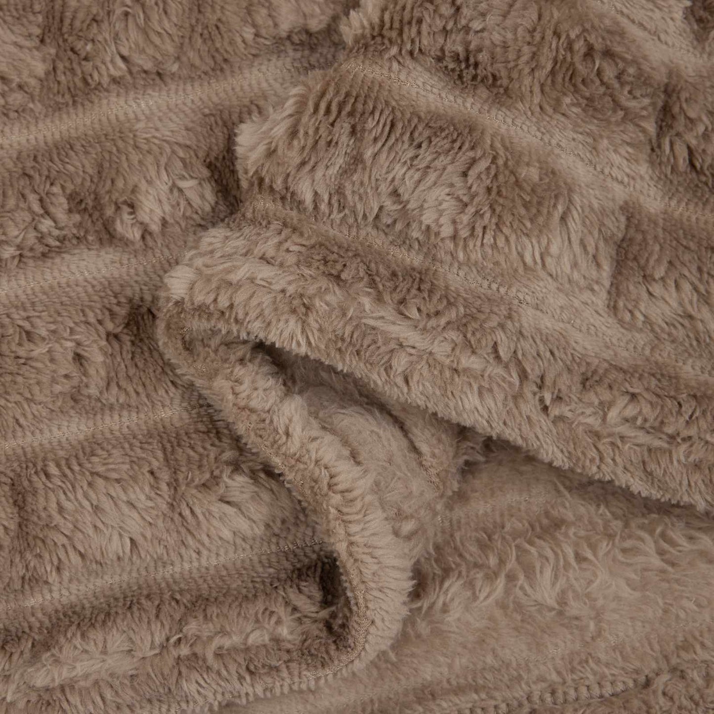 Throw Blanket Camel 200 x 150 cm Fleece