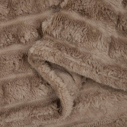 Throw Blanket Camel 200 x 150 cm Fleece