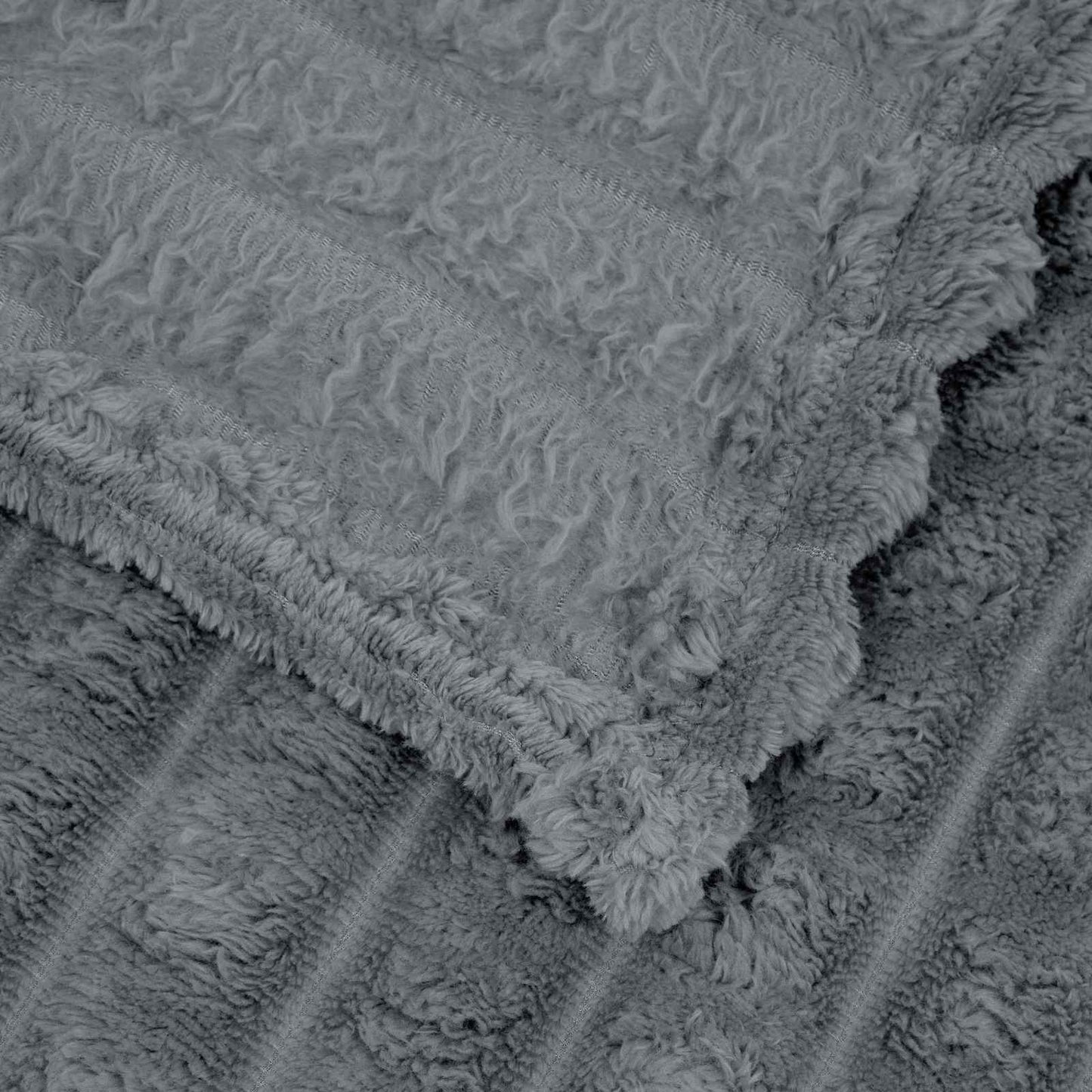 Throw Blanket Dark Grey 200 x 150 cm Fleece