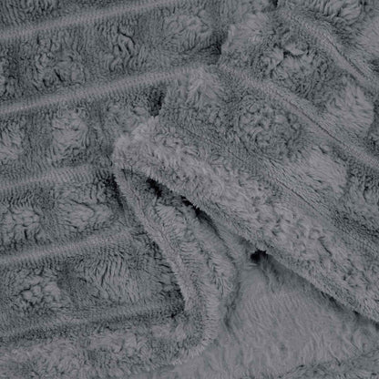 Throw Blanket Dark Grey 270 x 240 cm Fleece