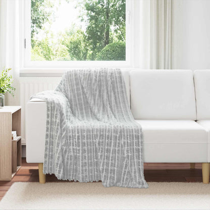 Throw Blanket Grey 150 x 130 cm Fleece