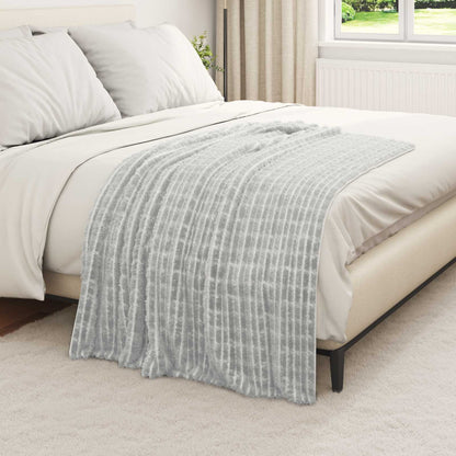 Throw Blanket Grey 150 x 130 cm Fleece