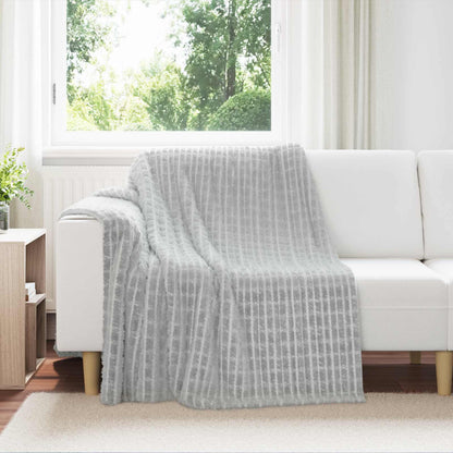 Throw Blanket Grey 200 x 150 cm Fleece